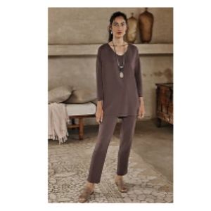 J. Jill Pure Jill soft raisin (medium brown) sand-washed tapered pants Sz 2X NWT